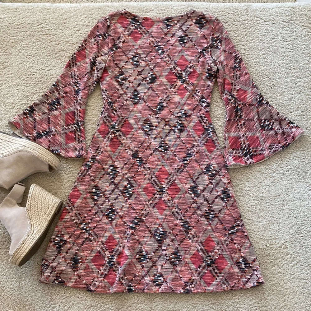 Anthropologie Maeve Erina Bell Sleeve Fit & Flare Dress - Picture 6 of 10